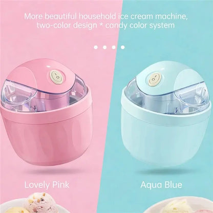 A66T-Mini Ice Cream Maker, Personal Dessert Maker, One Touch Compact Ice Cream Machine For Yogurt Sorbet Gelato EU Plug