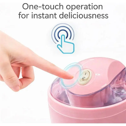 A66T-Mini Ice Cream Maker, Personal Dessert Maker, One Touch Compact Ice Cream Machine For Yogurt Sorbet Gelato EU Plug