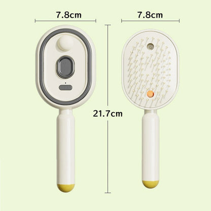 Electric Spray 3 In 1 Massage Comb, Rechargeable Self Cleaning Steam Oil Brush Anti Static Detangling Air Cushion Scalp Care